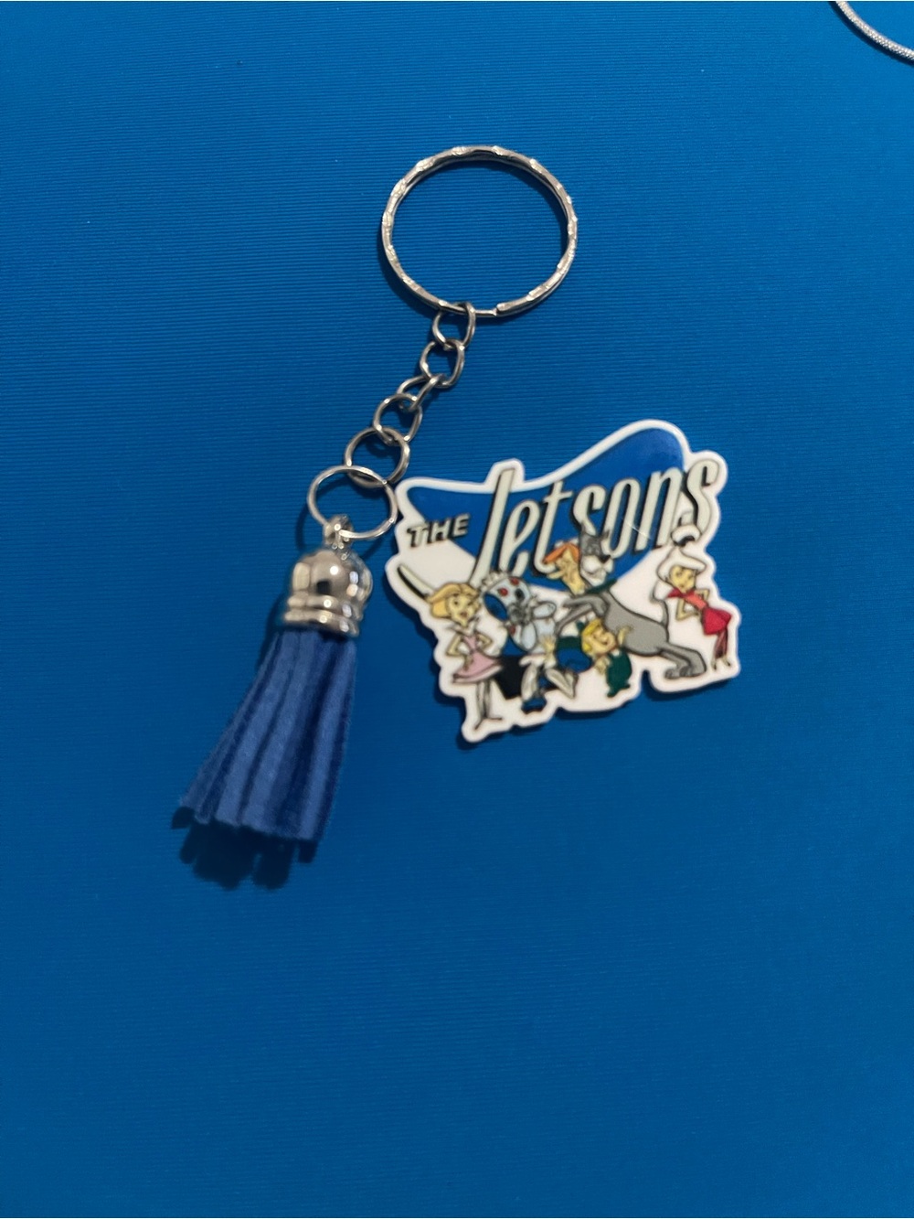Blue Tassel Keychain - Branded Novelty Accessory